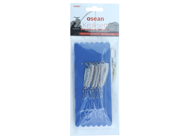 Osean Kroksett Makrellharpe 5 stk Reflexbait - 4/0 