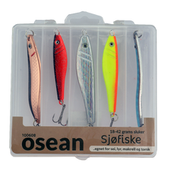Osean sluksett Kyst- 5stk m/slukboks 18gr - 42gr