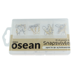 Osean - Snapsvivel - 30stk Rustfri - Hvirvler - 6 str - Skrin