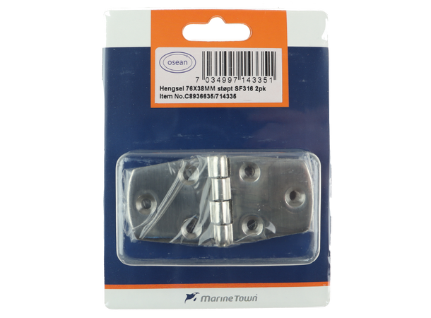 Osean Hengsel - 2pk Syrefast - Støpt - 76x38 mm 