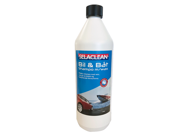 Selaclean Bil og båtshampoo Flaske - 1 liter 