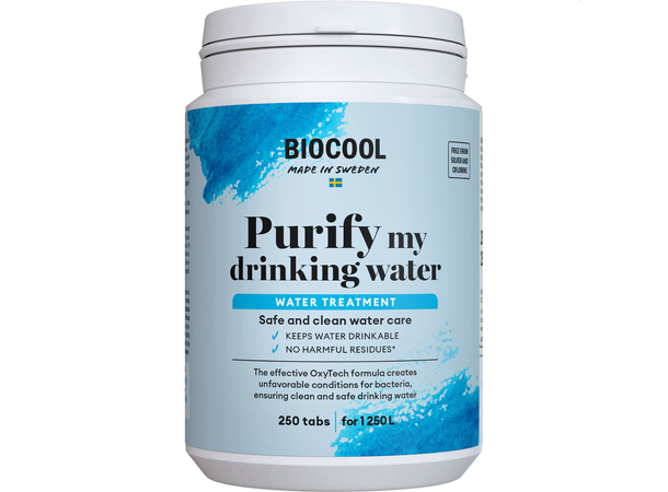 Biocool Purify my drinking water 250 tabletter for drikkevann 
