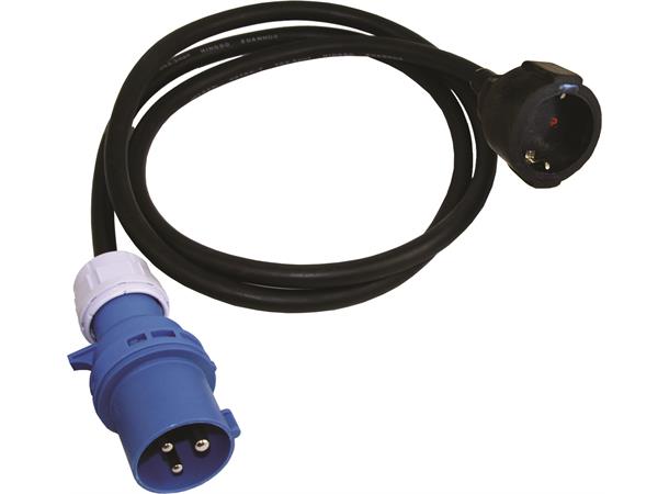 Overgangskabel 16A CEE han - Schuko hun 3G2,5mm²