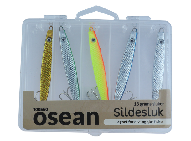 Osean sluksett Sildesluk - 5pk 18gr - m/slukboks 
