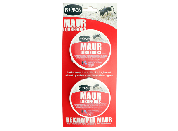 Nippon Maurlokkeboks - 2 pk Felle - Biocid - Maur - 5 gr 
