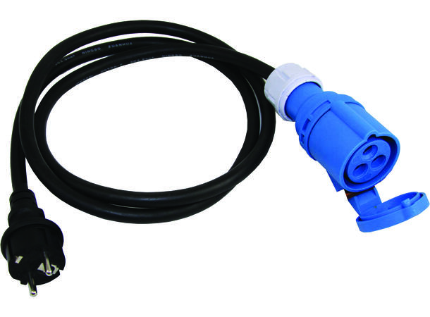 Overgangskabel 0,5m 16A CEE hun - Schuko han - 3*2,5mm² 
