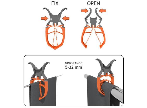 FixClip Klesklype -  6 pk 5-32mm 