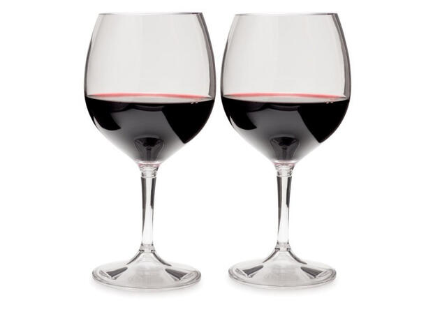GSI Nesting Rødvinsglass - 2pk Plast - Støtresistant 