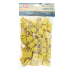 Hummerstrikk - 100 pk Gul - S/M - 20 mm