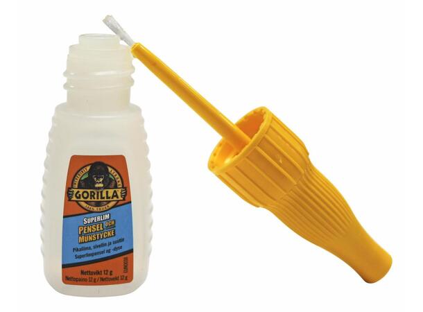 Gorilla Glue Superlim m/ pensel og dyse - 12 gr 