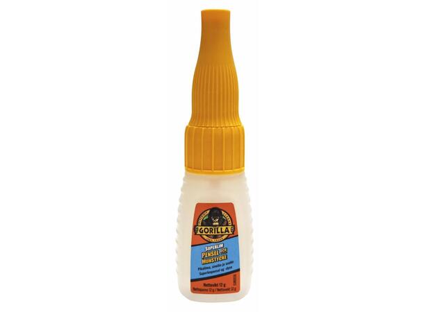 Gorilla Glue Superlim m/ pensel og dyse - 12 gr 