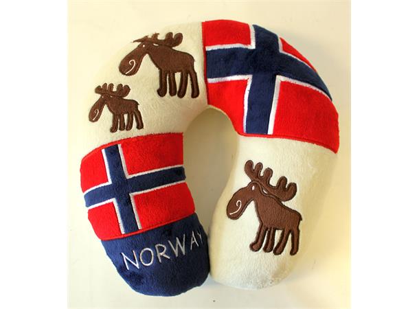 Reisepute souvenir m/Norsk flagg og elg