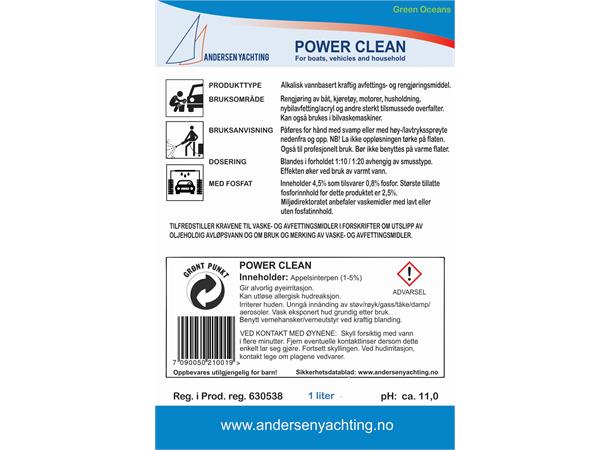 Power Clean vaskemiddel 1ltr