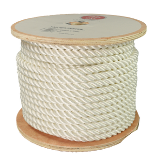 Tau Polyester - Hvit Kveil / Spole