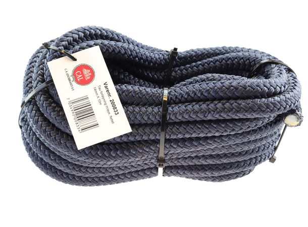 Fortøyningstau m/øye - Marine blå 14 mm - 10m - Flettet 