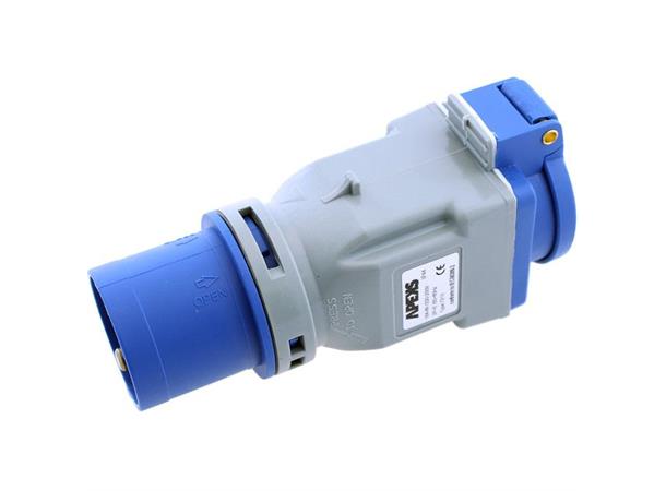 Overgang/Adapter16A CEE han - Schuko hun