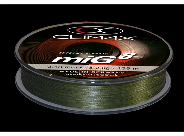 Climax miG 8 Multifilament,135m oliven 0,10mm   7,9kg