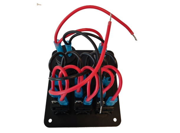 Osean Bryterpanel - 3 brytere m/voltmeter og USB uttak 