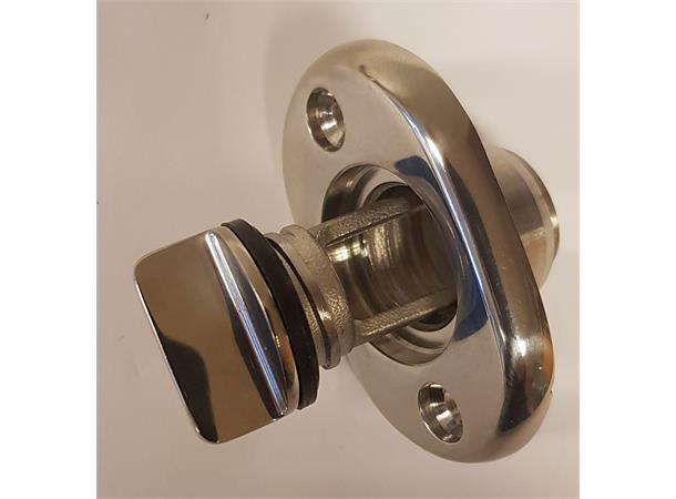 Bunnplugg oval 24mm AISI316 syrefast