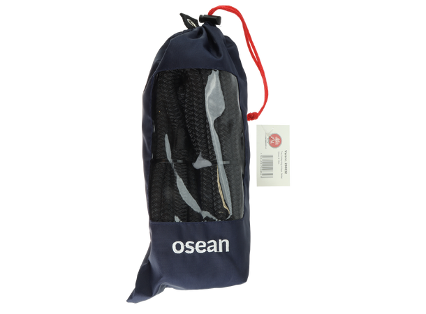 Fortøyningstau m/øye - Sort 12 mm - 10m - Flettet 