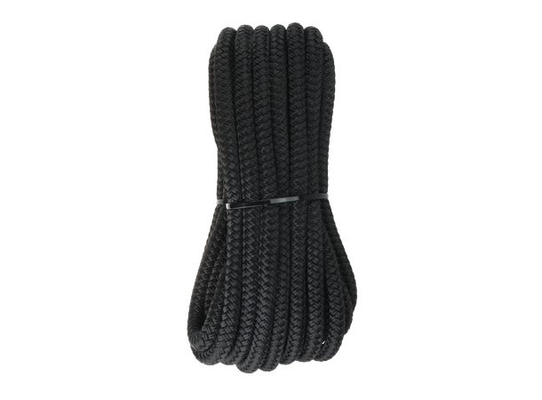 Fortøyningstau m/øye - Sort 12 mm - 10m - Flettet 
