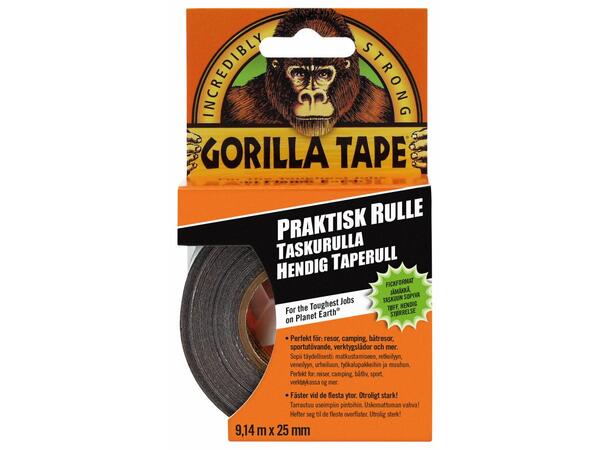 Gorilla Tape Handy Roll Sort - 25 mm - 9,14 meter 