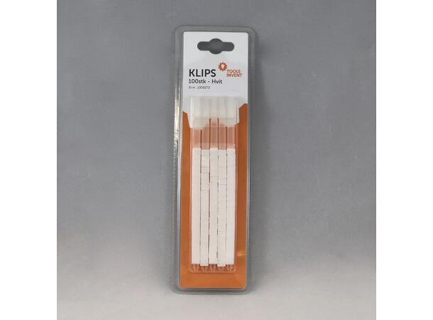 Toolsinvent - Strips Klips - 100stk Refill - Hvit - 12m 