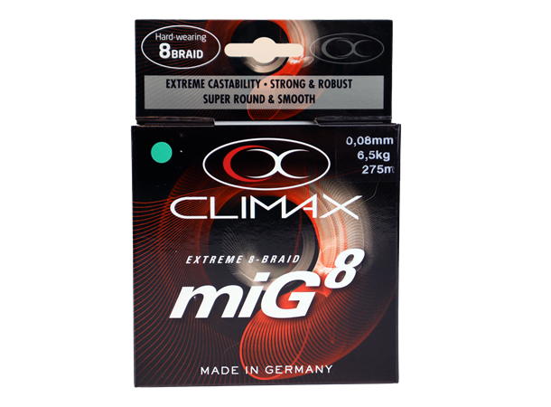 Climax miG 8 Multifilament,135m oliven 0,08mm   6,5kg 