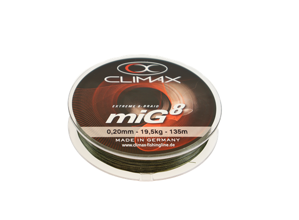 Climax miG 8 Multifilament,135m oliven 0,20mm  19,5kg 