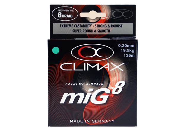 Climax miG 8 Multifilament,135m oliven 0,20mm  19,5kg