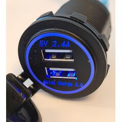 Osean USB Uttak USB 3.0QC og 2,4A 12-24v