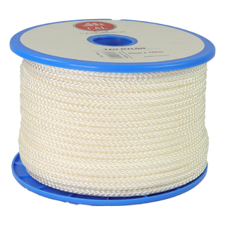 Tau Flettet Nylon - Hvit Spole - 100m
