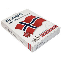 Balkongflagg - Norge 100x72 cm - m/ feste