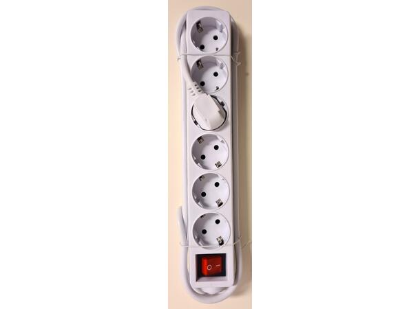 Forgrener 6-veis m/bryter 3Gx1,0mm² x 1,5m 