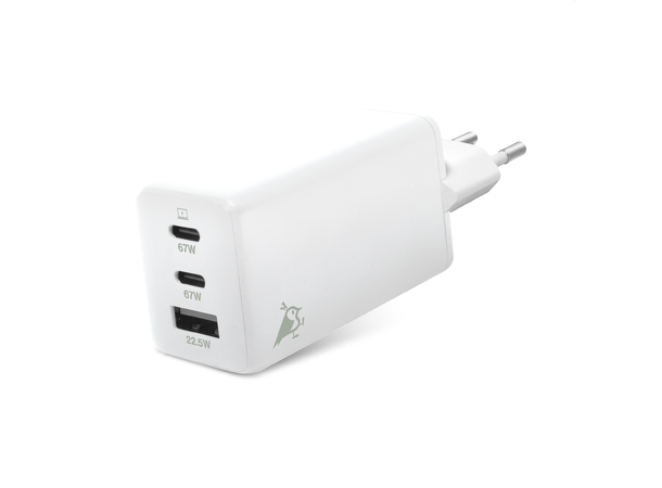 Aqiila Chargebird W3 2xUSB C, 1x USB A + PD Vegglader 