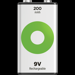 GP ReCyko 9v-batteri 200mAh - 1pk Oppladbart NiMH 20R8H-2WB1