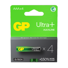 GP Ultra+ Alkalisk batteri 1,5v AAA 4pk 24AUP/LR03