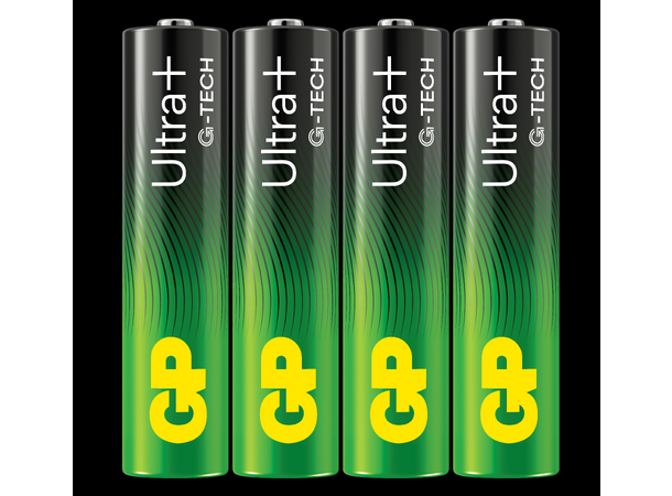 GP Ultra+ Alkalisk batteri 1,5v AAA 4pk 24AUP/LR03 