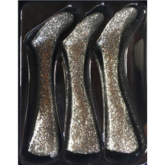 Headbanger Shad 22 Rep. tails, 3 pcs Silver glitter