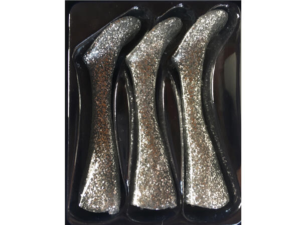 Headbanger Shad 22 Rep. tails, 3 pcs Silver glitter 