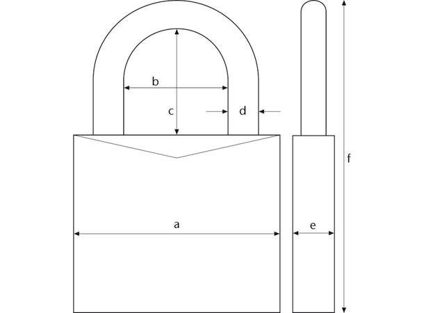 Hengelås Abus HB60 - Lang bøyle 65/30 HB60 - 30 mm 