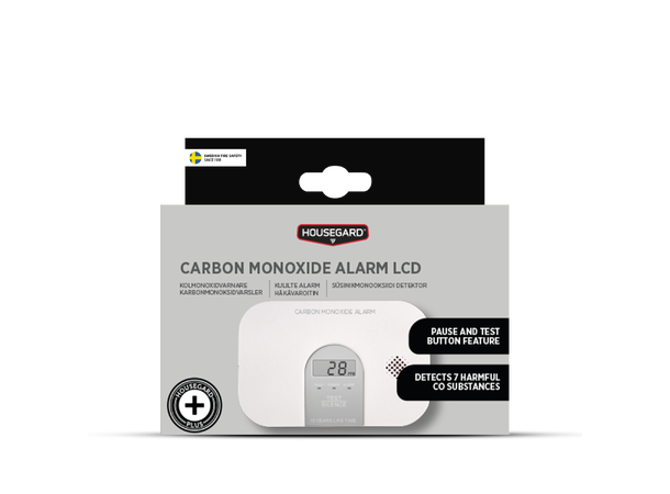 Housegard Karbonmonoksidvarsler CA107LCD - 2x AA Batteri 