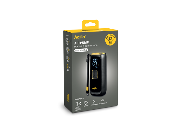 Aqiila Airbird C4 Luftkompressor med powerbank 
