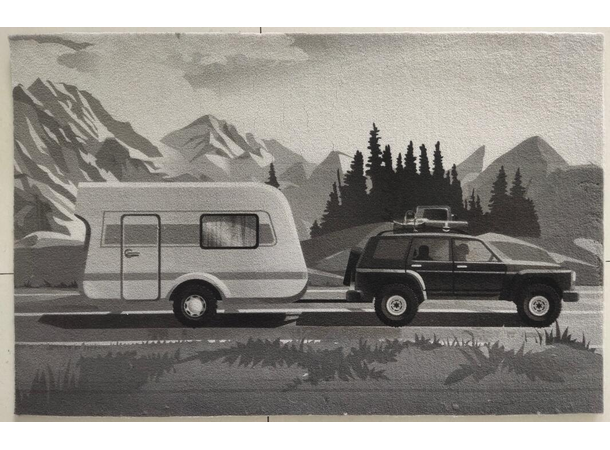 CAL Dørmatte Camping - 45x70cm 