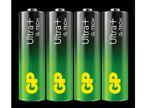 GP Ultra+ Alkalisk batteri 1,5v AA 4pk 15AUP/LR6 