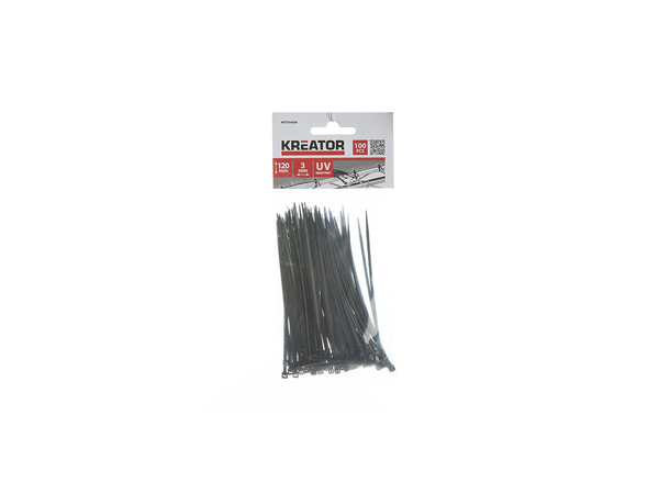 Kreator Strips - 100pk Sort - UV - 100x2,5mm 