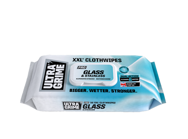 UltraGrime PRO Glass&Stainless - 50stk Rengjøringskluter  wipes 