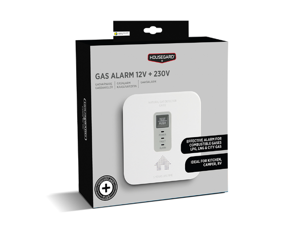 Housegard Gassvarsler GA102 - 12/230v 