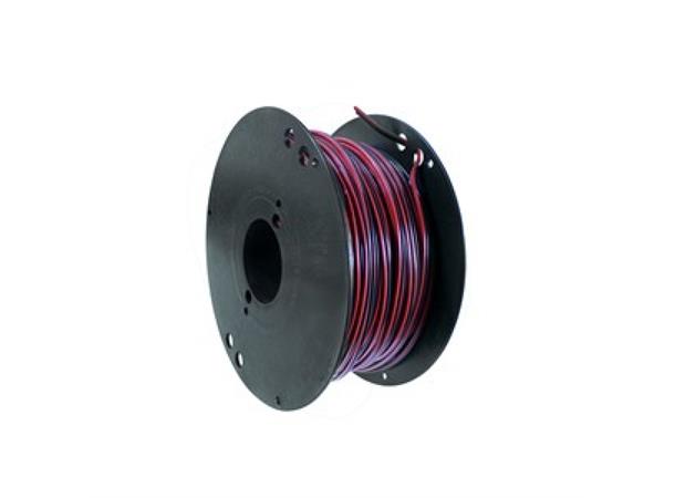 Kabel fortinnet 2x2,5mm² 8m rull Rød/sort