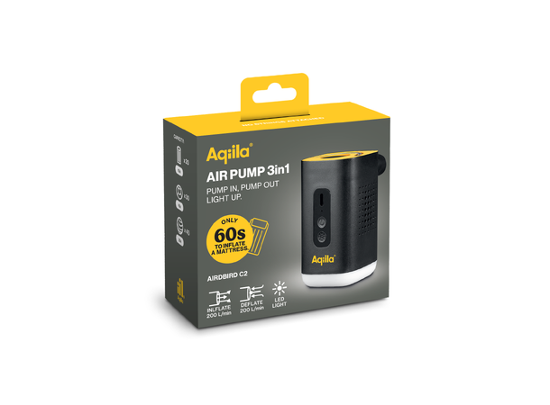 Aqiila Airbird C2 Luftpumpe med lykt 